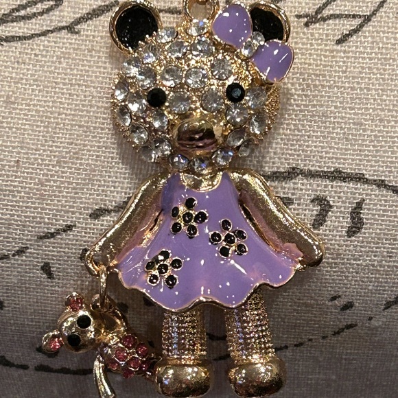 Betsy Johnson Bear Necklace - Picture 3 of 4